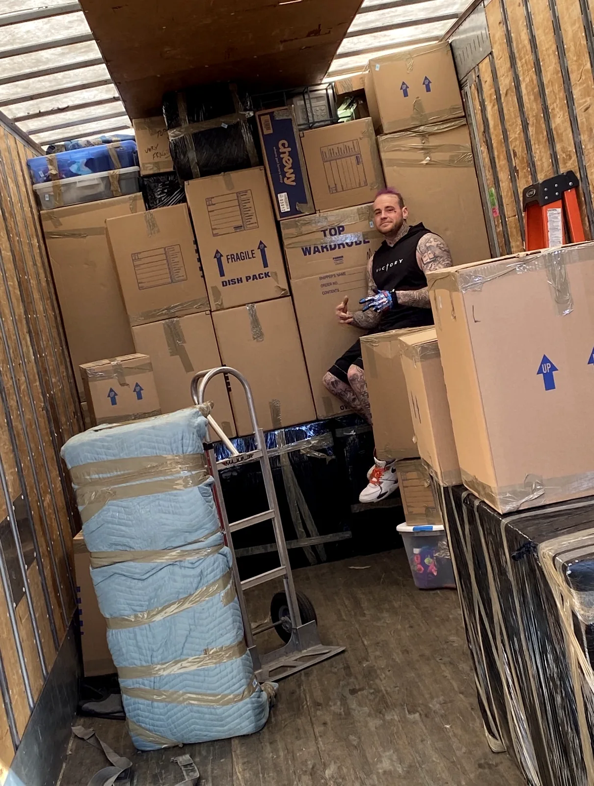 Full-truck moving support